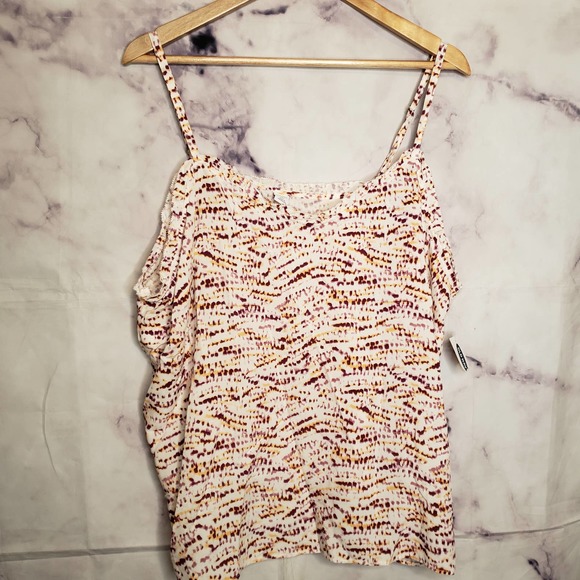 OLD NAVY Printed Ruffle Flowy Cami Tank Top XXL - Picture 1 of 5